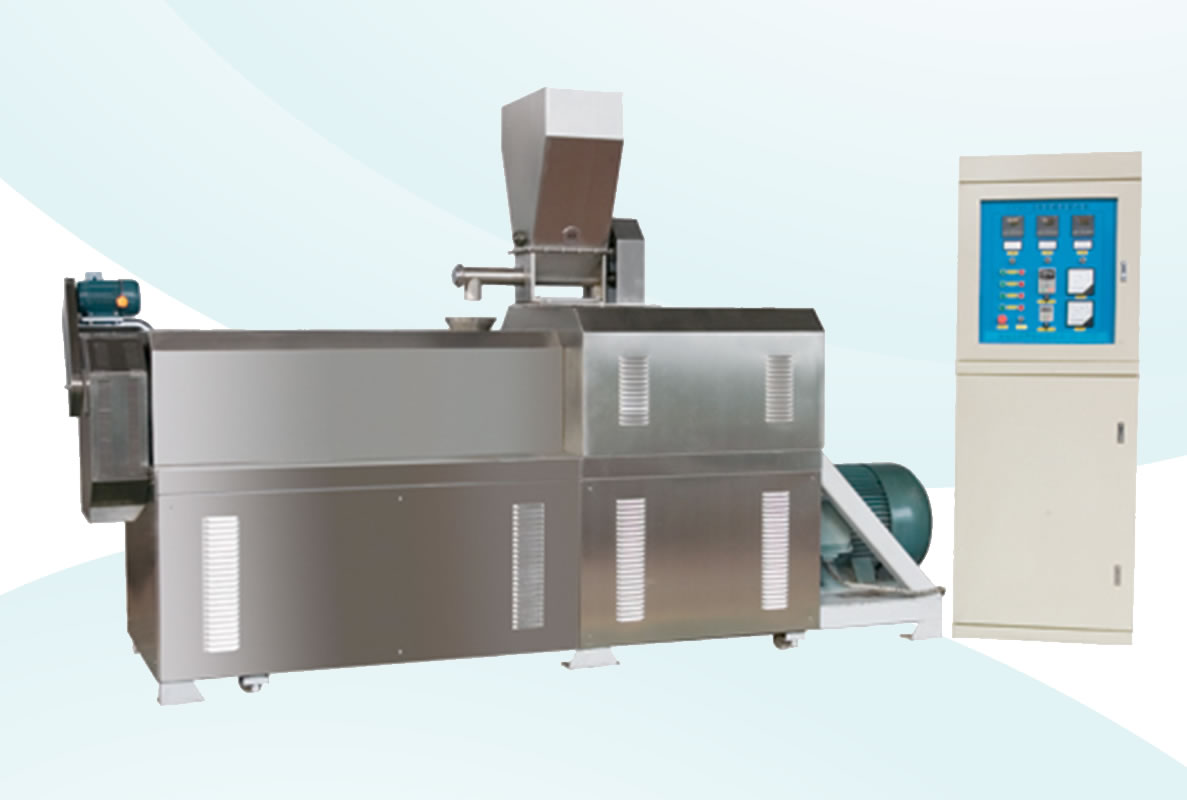 The extruded dog food processing line